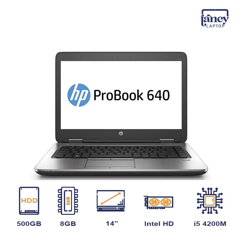 لپ تاپ استوک 14 اینچی اچ پی ProBook 640 G1 Core i5-4200M 8GB 500GB HDD HD