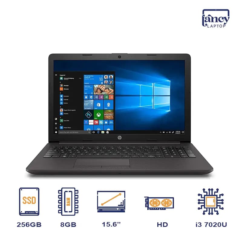 لپ تاپ استوک 15.6 اینچی اچ پی 250 G7 Core i3-7020U 8GB 256GB SSD HD