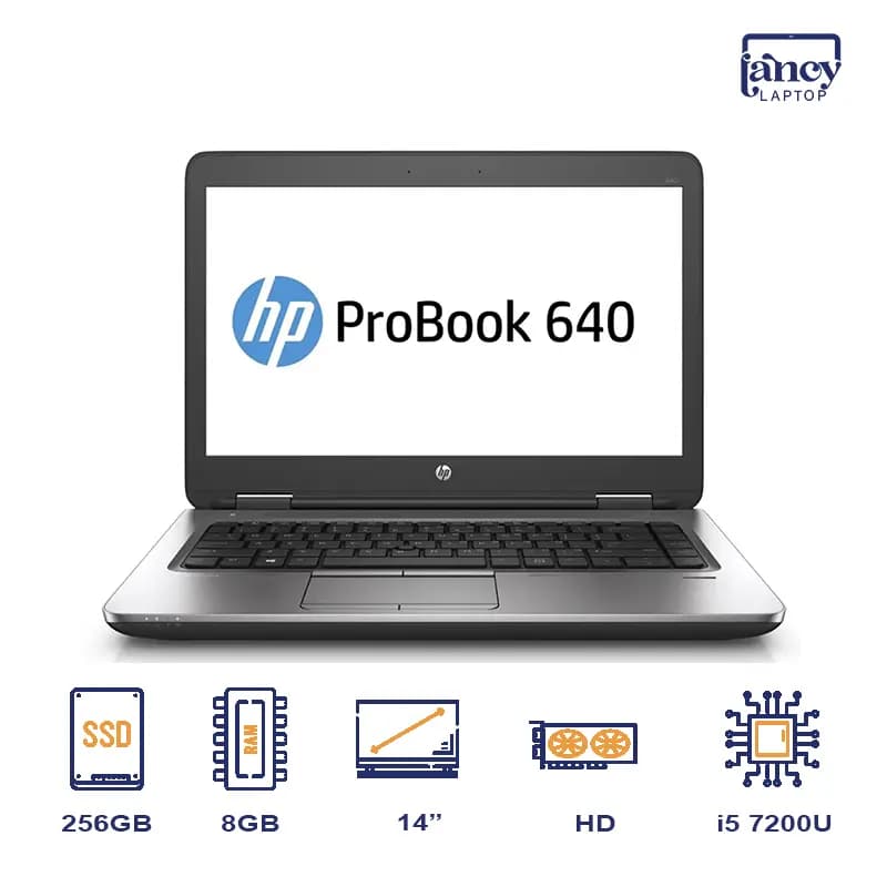 لپ تاپ استوک 14 اینچی اچ پی ProBook 640 G3 Core i5-7200U 8GB 256GB SSD HD