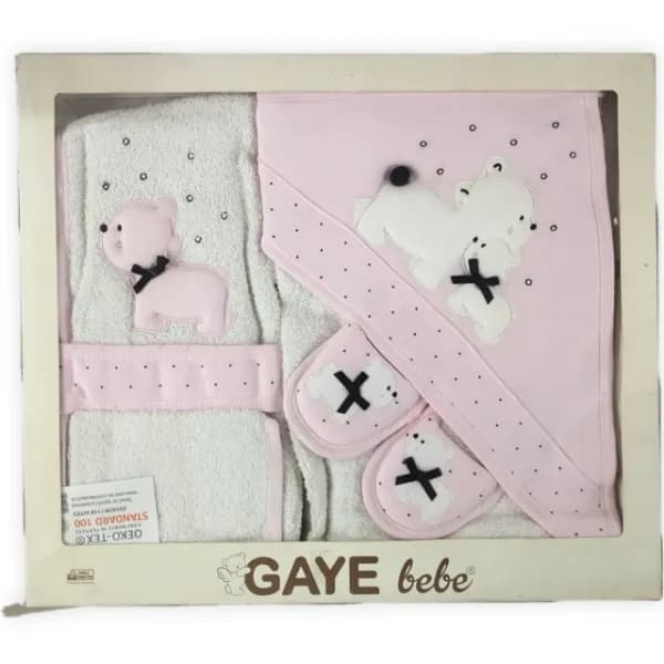 سرویس حوله نوزادی چهار تکه ترک گایه Gaye bebe — تصویر ۳