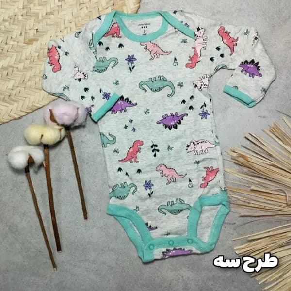 زیر دکمه دار آستین بلند کارترز دخترانه 9-6 ماه — تصویر ۵