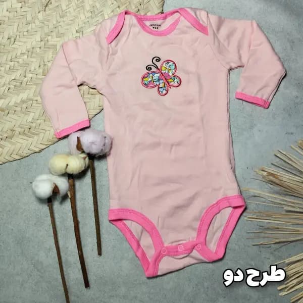 زیر دکمه دار آستین بلند کارترز دخترانه 9-6 ماه — تصویر ۴