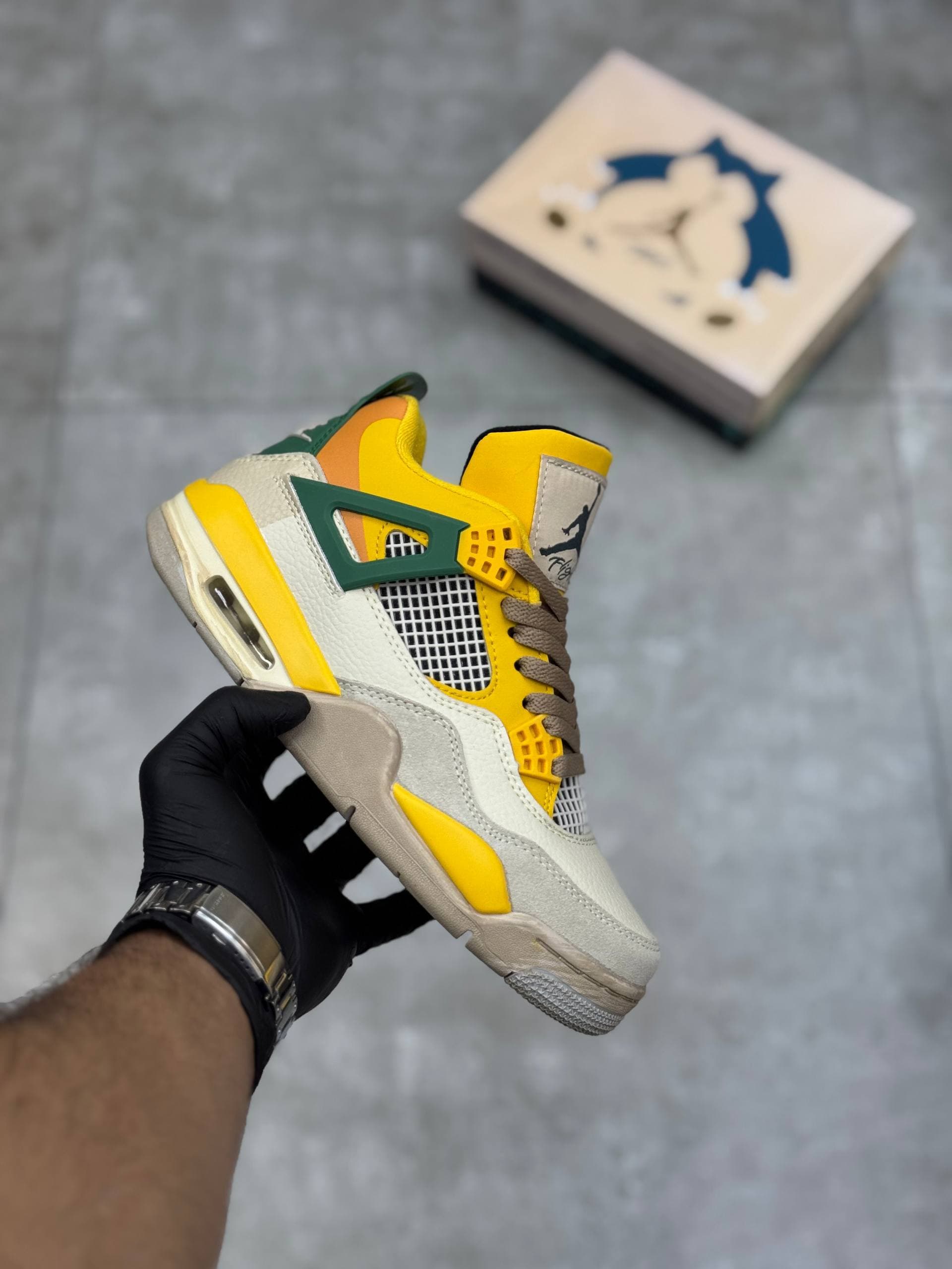 کفش کتونی مردانه ایر جردن 4 رترو Nike Air Jordan 4 Retro Snorlax Yellow