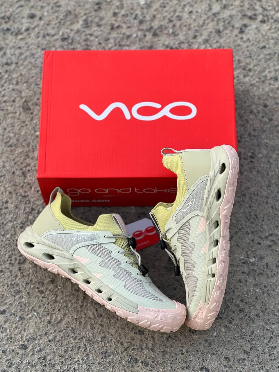 کفش صندل آب‌نوردی و تابستانی زنانه ویکو Vico سبز صورتی کد 5325