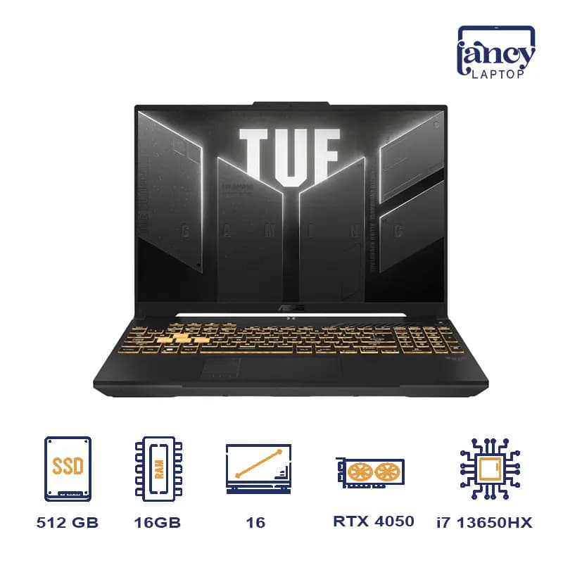 لپ تاپ اپن باکس 16 اینچی ایسوس مدل TUF Gaming F16 FX607JU i7-13650HX 16GB DDR5 512GB SSD RTX 4050 6GB FHD 144Hz