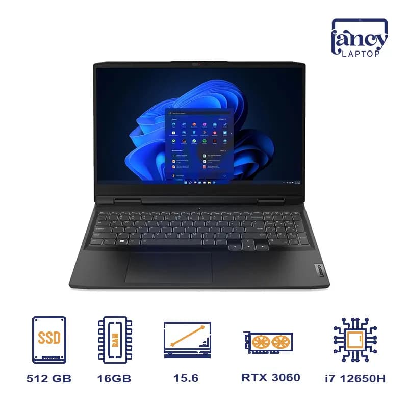 لپ تاپ استوک 15.6 اینچی لنوو مدل Gaming 3 i7-12650H 16GB DDR4 512GB SSD RTX 3060 6GB FHD 144Hz