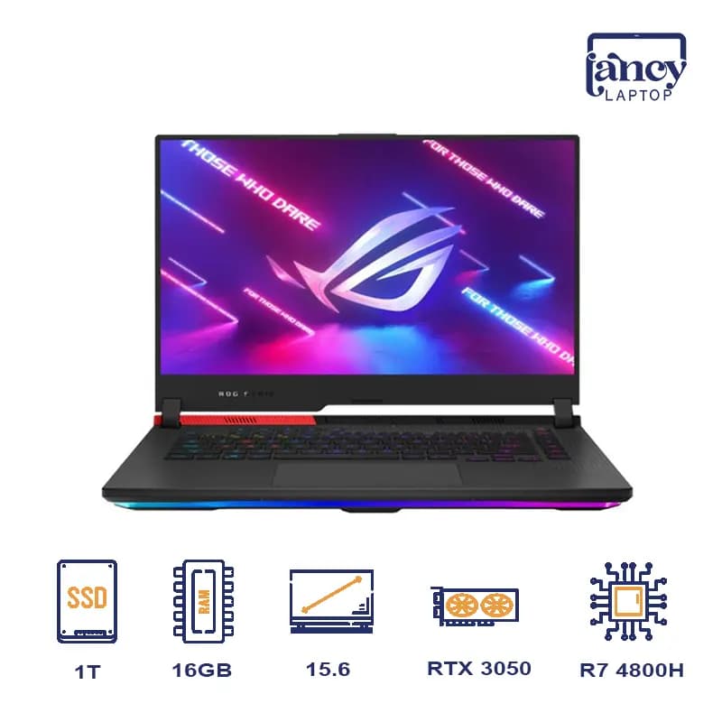 لپ تاپ استوک 15.6 اینچی ایسوس مدل ROG Strix G15 G513IC Ryzen 7 4800H 16GB DDR4 1TB SSD RTX 3050 4GB FHD 144Hz