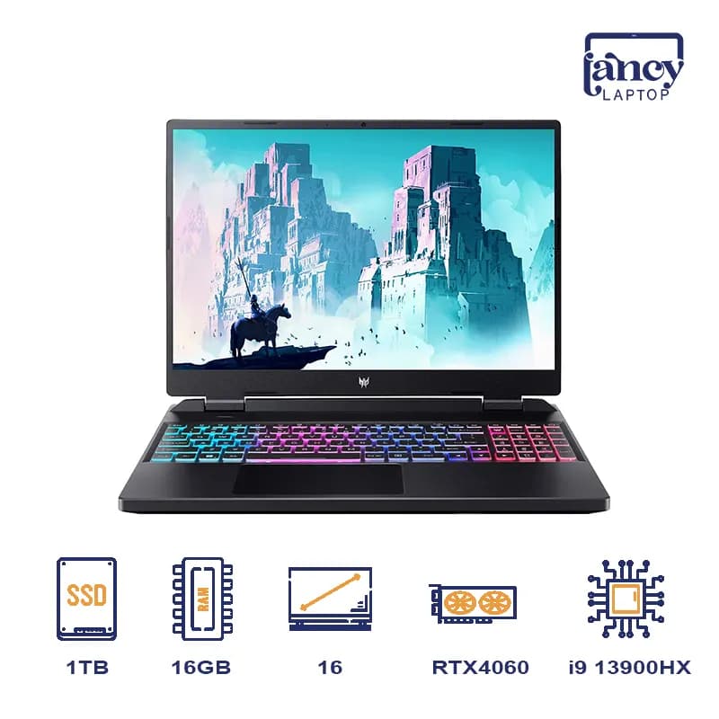 لپ تاپ استوک 16 اینچی ایسر مدل Predator Neo i9-13900HX 16GB DDR5 1TB SSD RTX 4060 8GB QHD 165Hz