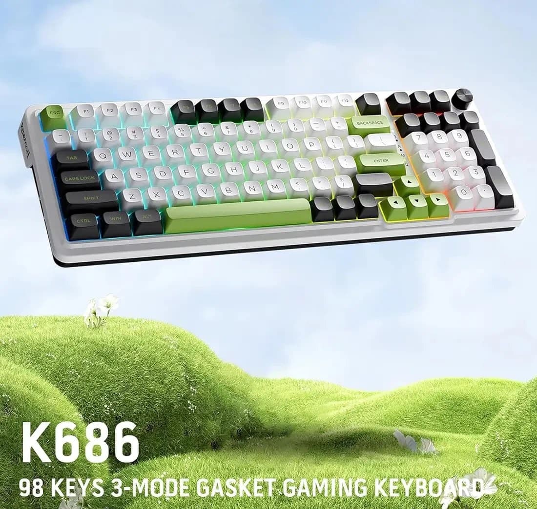 کیبورد بی سیم گیمینگ ردراگون مدل EISA K686 WBG PRO — تصویر ۷