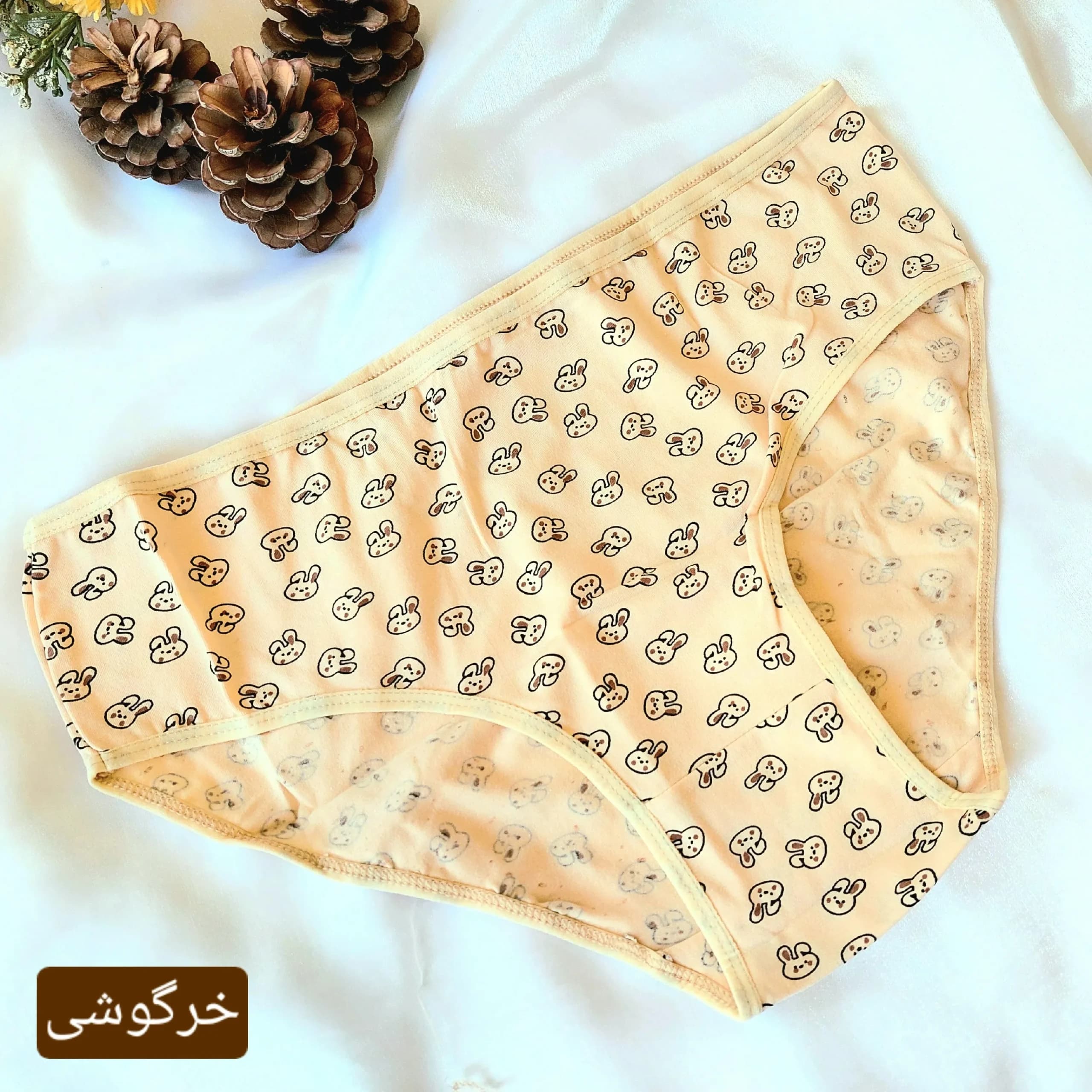 پک شورت زنانه نخی قواره دار برند آلکیم طرح عروسکی سایز XL تا 3XL — تصویر ۵