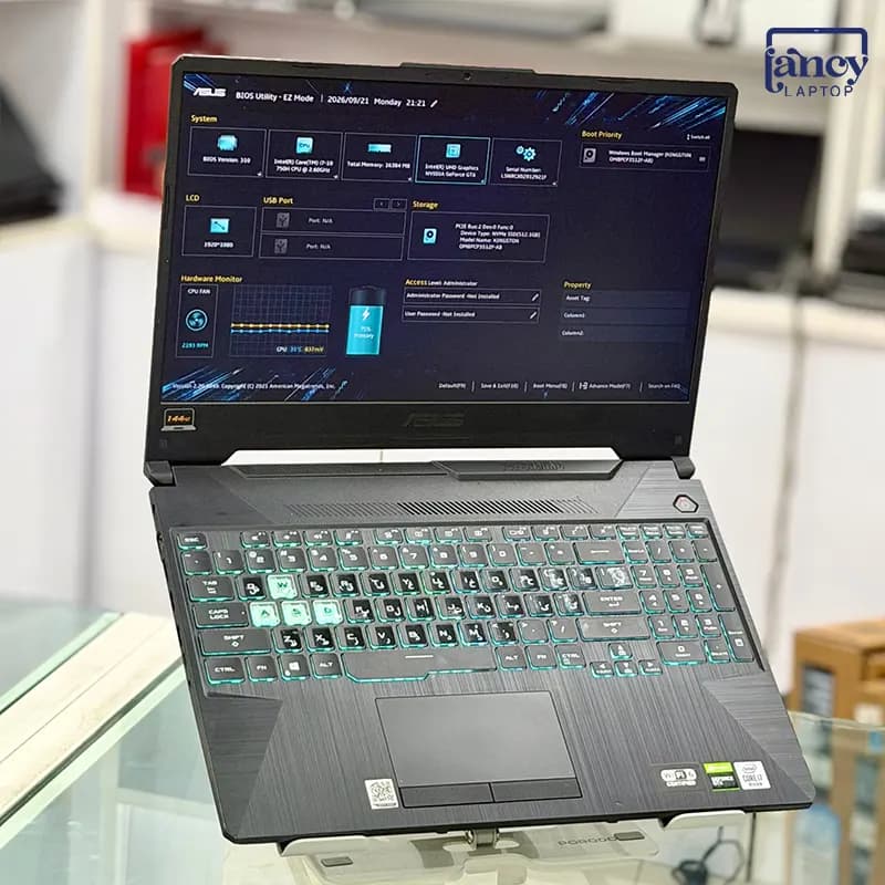 لپ تاپ استوک 15.6 اینچی ایسوس TUF Gaming FX506LU Core i7-10750H 16GB 512GB SSD GTX 1660 Ti 6GB FHD IPS 144Hz — تصویر ۲