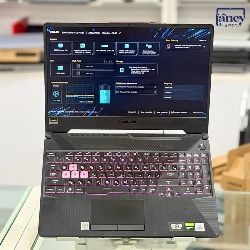 لپ تاپ استوک 15.6 اینچی ایسوس TUF Gaming FX506LU Core i7-10750H 16GB 512GB SSD GTX 1660 Ti 6GB FHD IPS 144Hz — تصویر ۳