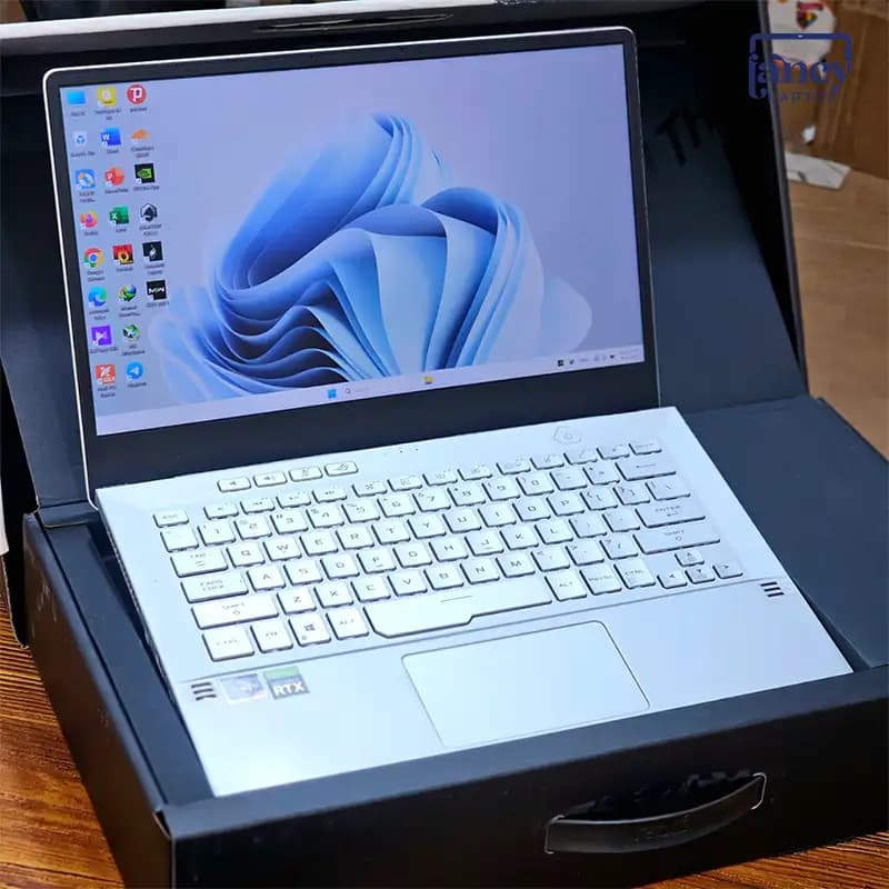 لپ تاپ استوک 14 اینچی ایسوس مدل ROG Zephyrus G14 GA401I Ryzen9-4900HS 16GB-DDR4 1TB-SSD RTX2060-6GB — تصویر ۵