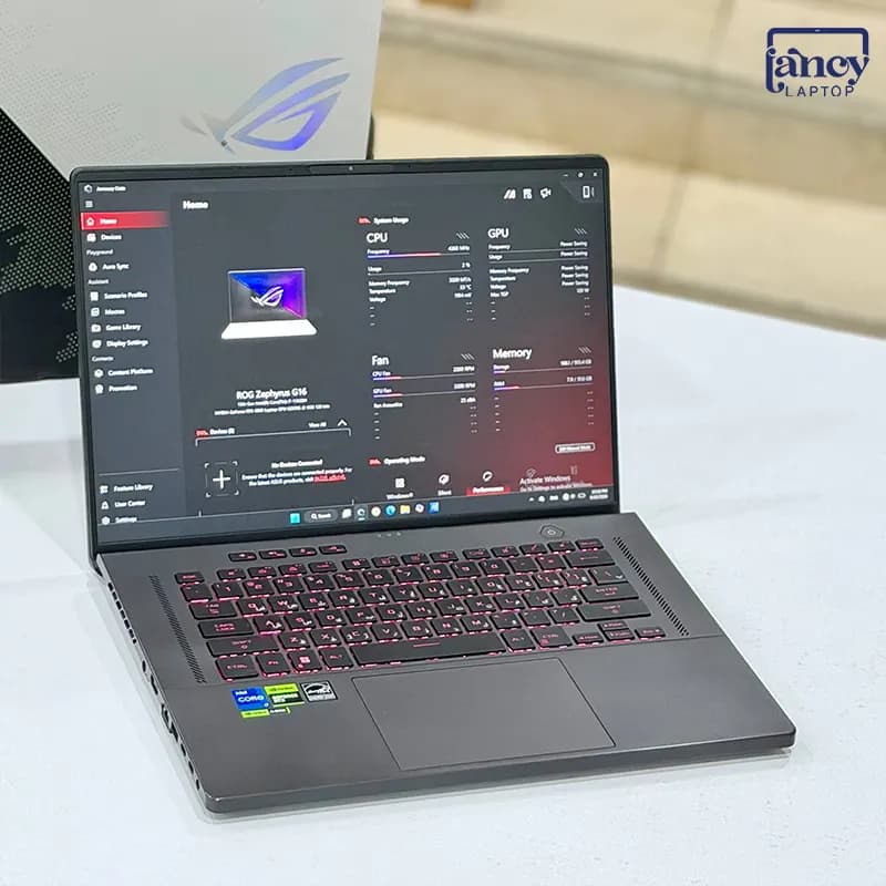 لپ تاپ اپن باکس 16 اینچی ایسوس ROG Zephyrus GU603VV Core i7-13620H 32GB 1TB SSD RTX 4060 8GB WUXGA — تصویر ۷