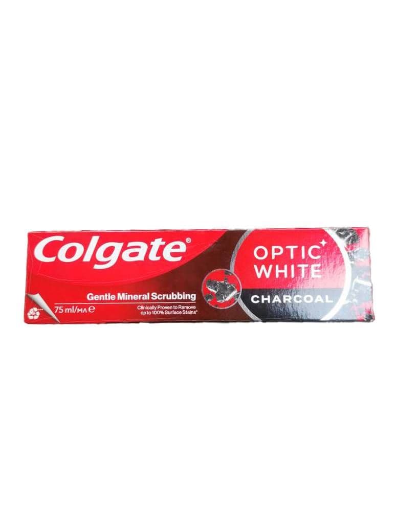 خمیردندان زغالی کولگیت Colgate Optic White حجم ۷۵ میلی‌لیتر