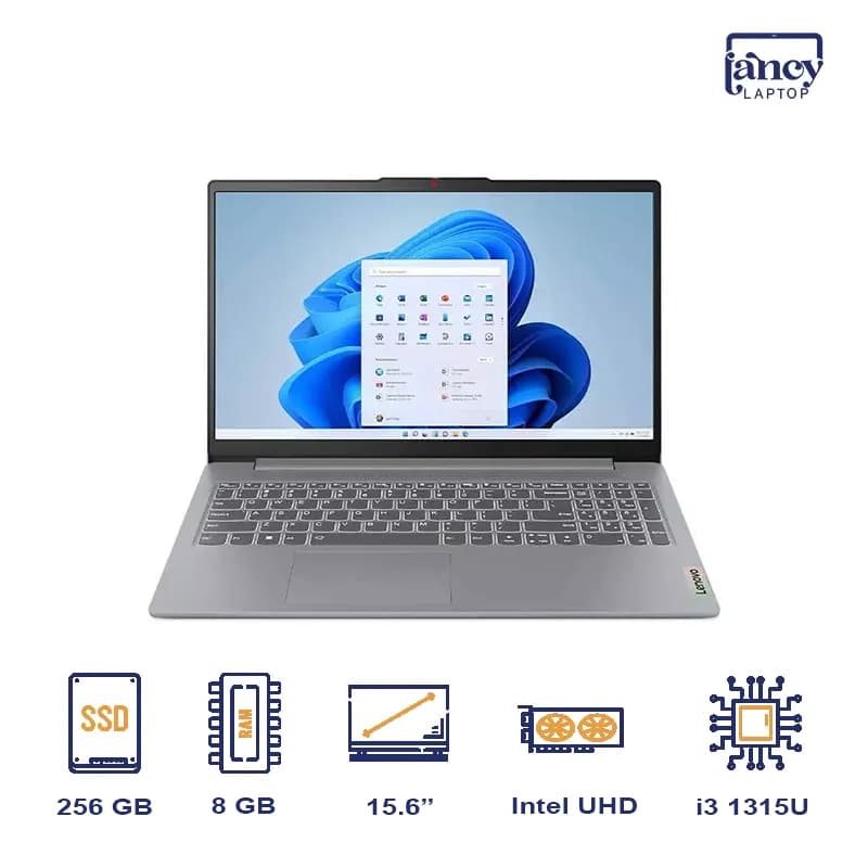 لپ تاپ استوک 15.6 اینچی لنوو مدل IdeaPad 3 Slim i3-1315U 8GB-DDR4 256GB-SSD FHD
