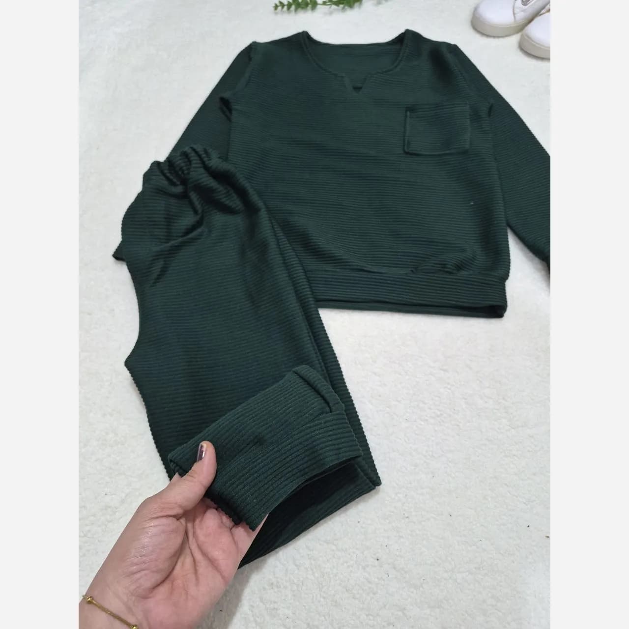 بلوز شلوار اسپرت بچگانه جنس کرکرهای سایز 40 45 50 — تصویر ۵