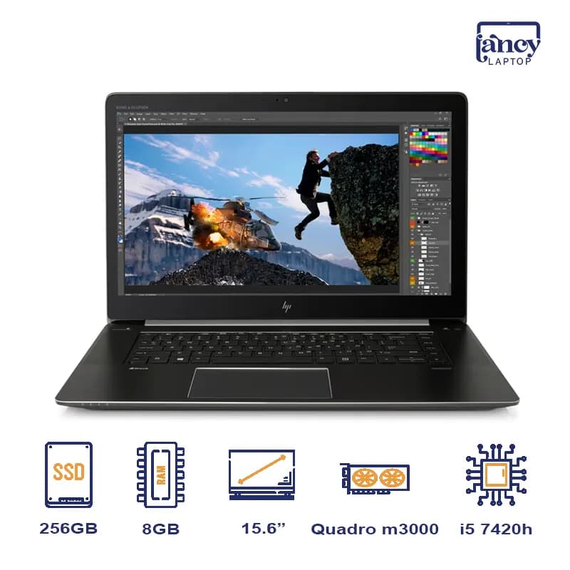 لپ تاپ استوک 15.6 اینچی اچپی مدل ZBook 15 G4 i5-7420H 8GB-DDR4 256GB-SSD Quadro M3000-2GB FHD