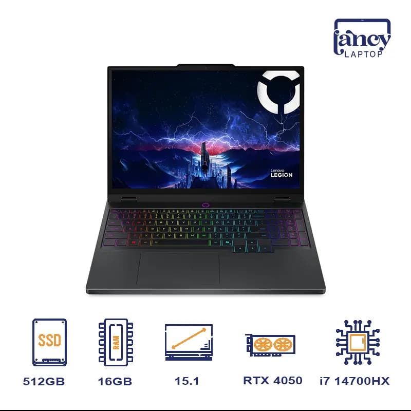 لپ تاپ اپن باکس 15.1 اینچی لنوو مدل Legion 5 i7-14700HX 16GB DDR5 512GB SSD RTX 5050 8GB WQXGA OLED