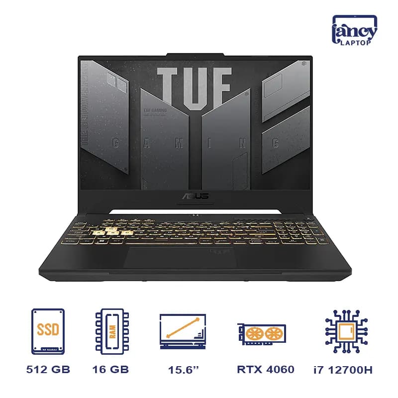 لپ تاپ اپن باکس 15.6 اینچی ایسوس مدل TUF FX507ZV i7-12700H 16GB 512GB SSD RTX4060 8GB FHD 144Hz