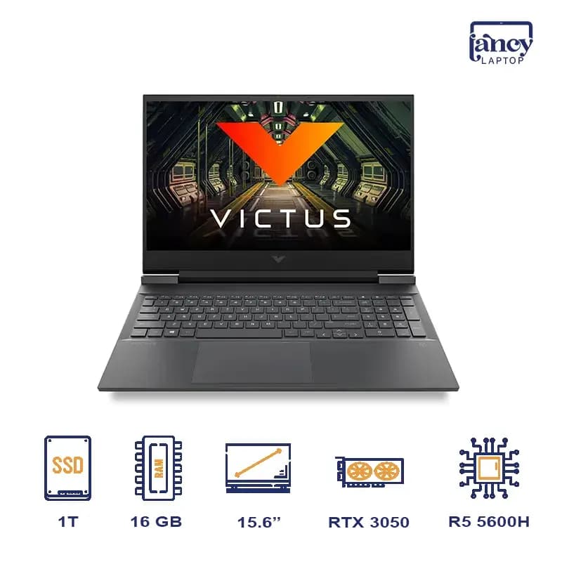 لپ تاپ اپن باکس 15.6 اینچی اچ‌پی مدل Victus 15 R5-5600H 16GB-DDR4 1TB-SSD RTX3050-4GB FHD-144Hz