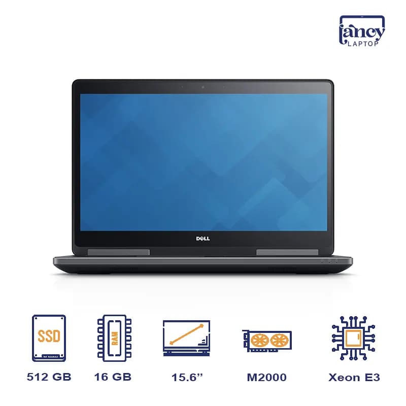 لپ تاپ استوک 15.6 اینچی دل مدل Precision 7510 Xeon E3-1505M 16GB-DDR4 512GB-SSD Quadro M2000-4GB FHD