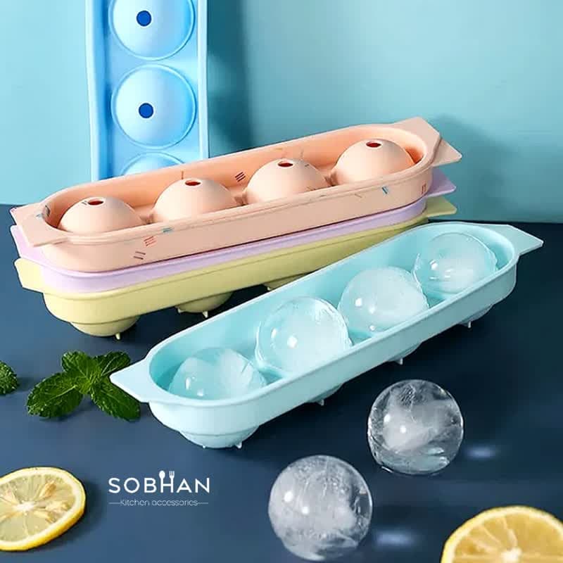 قالب یخ کروی 3 عددی سیلیکونی