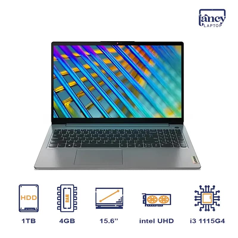 لپ تاپ استوک 15.6 اینچی لنوو مدل IdeaPad IP3 i3-1115G4 4GB-DDR4 1TB-HDD Intel UHD Graphics FHD