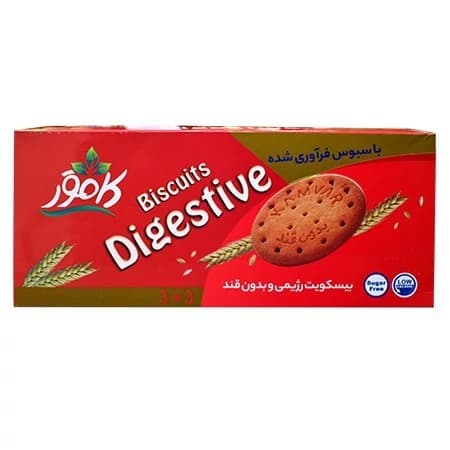 بیسکویت دایجستیو بدون قند و رژیمی کامور