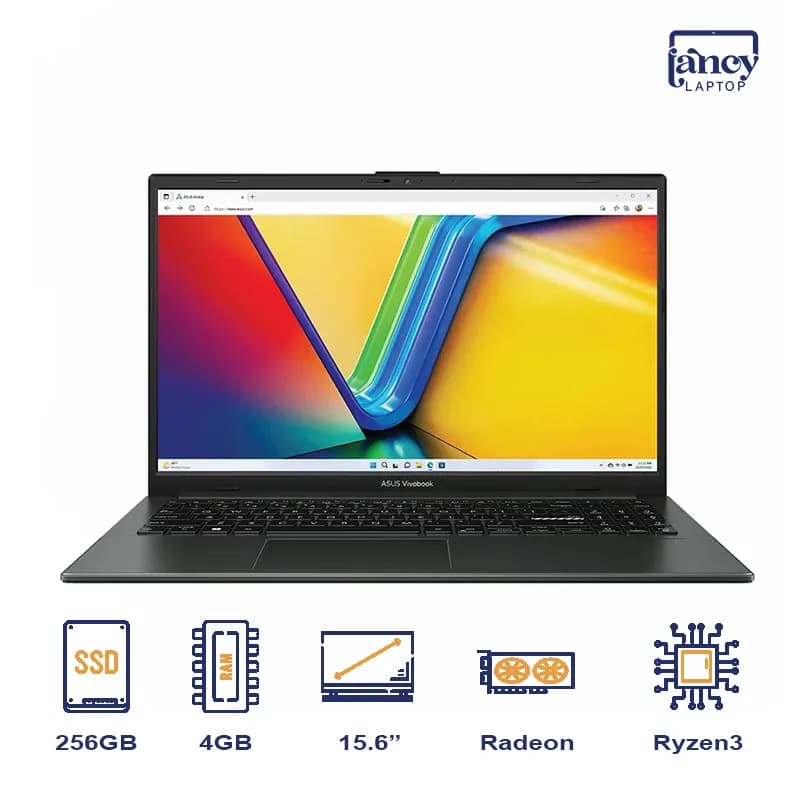 لپ تاپ اپن باکس 15.6 اینچی ایسوس مدل Vivobook F1504L Ryzen 3-7320U 4GB-DDR4 256GB-SSD AMD Radeon Graphics FHD