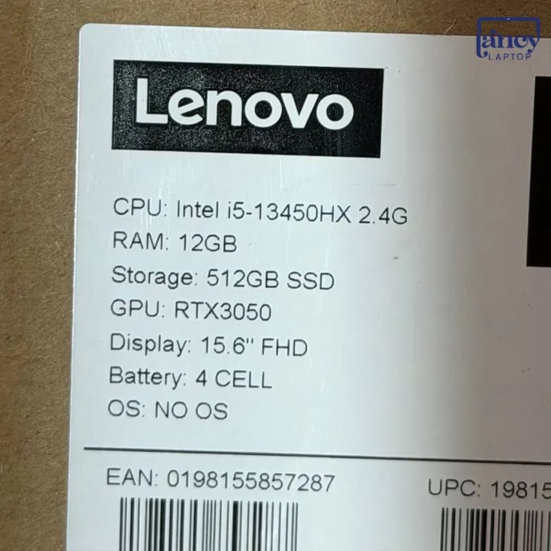 لپ تاپ اپن باکس 15.6 اینچی لنوو مدل loq 15 2024 i5-13450HX 12GB 512GB-SSD RTX3050-6GB FHD IPS-144Hz — تصویر ۷