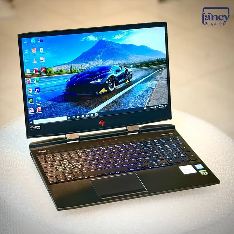 لپ تاپ استوک 15.6 اینچی اچ‌پی مدل OMEN 15 i7-9750H 16GB-DDR4 512GB-SSD RTX2070-8GB FHD-240Hz — تصویر ۶