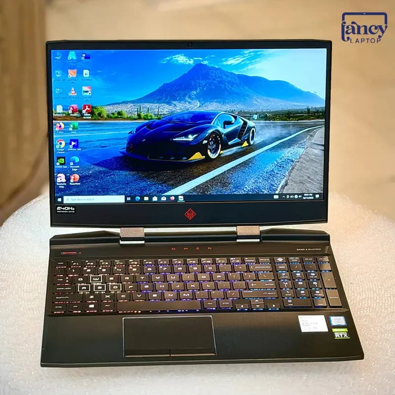 لپ تاپ استوک 15.6 اینچی اچ‌پی مدل OMEN 15 i7-9750H 16GB-DDR4 512GB-SSD RTX2070-8GB FHD-240Hz — تصویر ۵