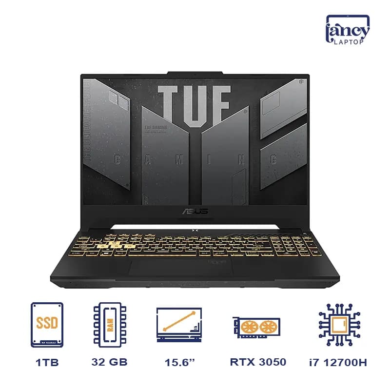 لپ تاپ استوک 15.6 اینچی ایسوس مدل TUF FX507ZC i7-12700H 32GB-DDR4 1TB-SSD RTX3050-4GB FHD-144Hz
