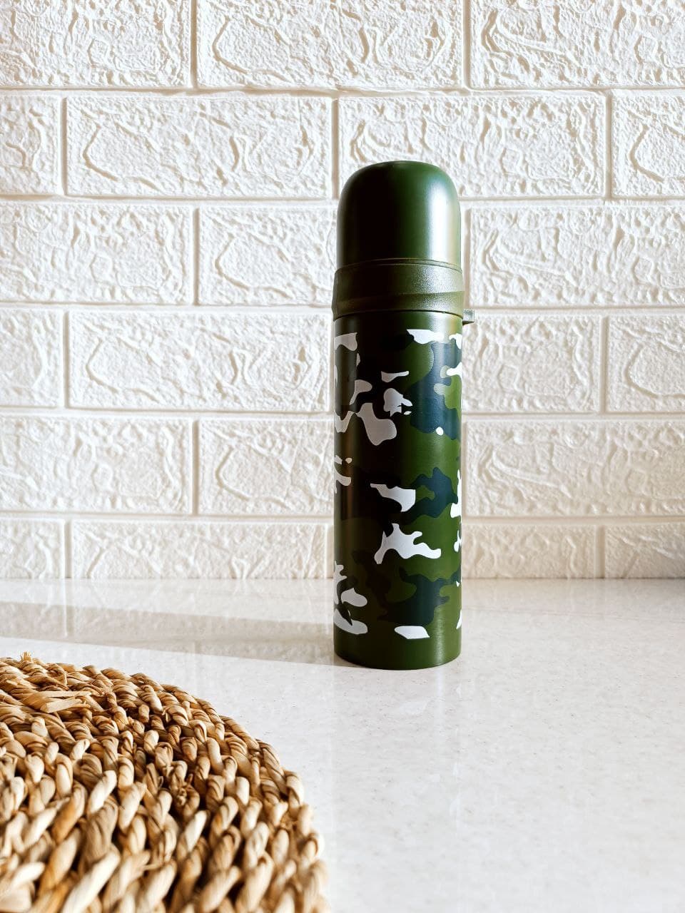 تراول ماگ ارتشی 500ML – رنگ های سبز – سبز روشن – طوسی