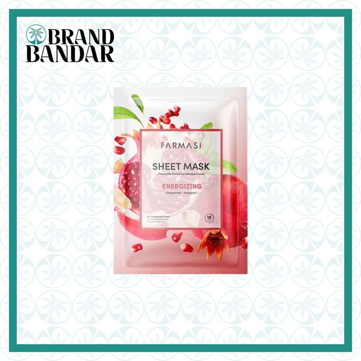 ماسک ورقه ای انار فارماسی Farmasi Energizing Sheet Mask