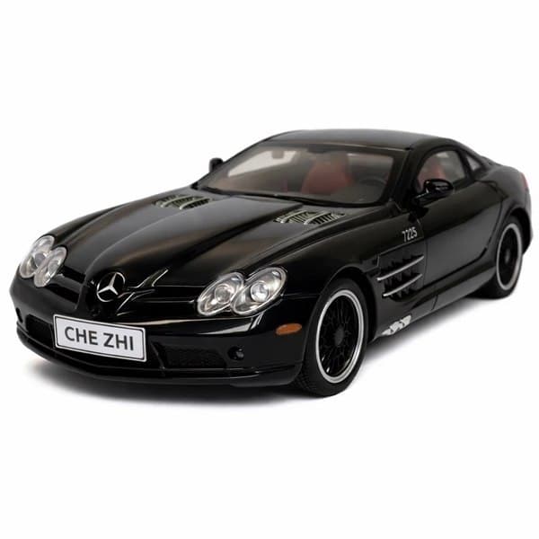 ماکت ماشین فلزی مرسدس بنز SLR McLaren مدل 210CZ | عقب‌کش، چراغ‌دار و موزیکال با قسمت‌های بازشو