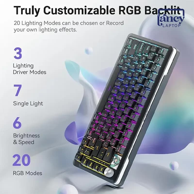 کیبورد بی سیم گیمینگ Redragon مدل K708 PRO Black RGB — تصویر ۶