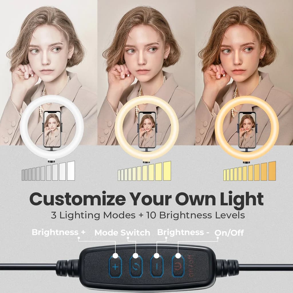 چراغ حلقه رومیزی VICTSING مدل BH472A — تصویر ۴