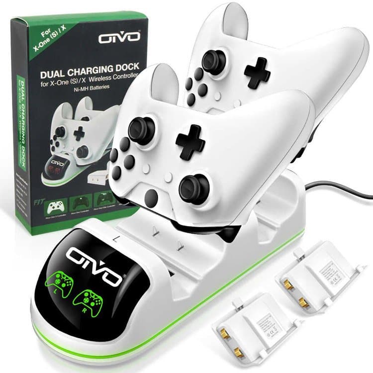 Oivo Dual Charging Dock With Two Batteries – White