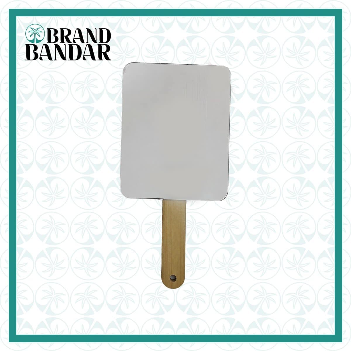 آینه دسته دار چوبی بزرگ Large wooden handle mirror