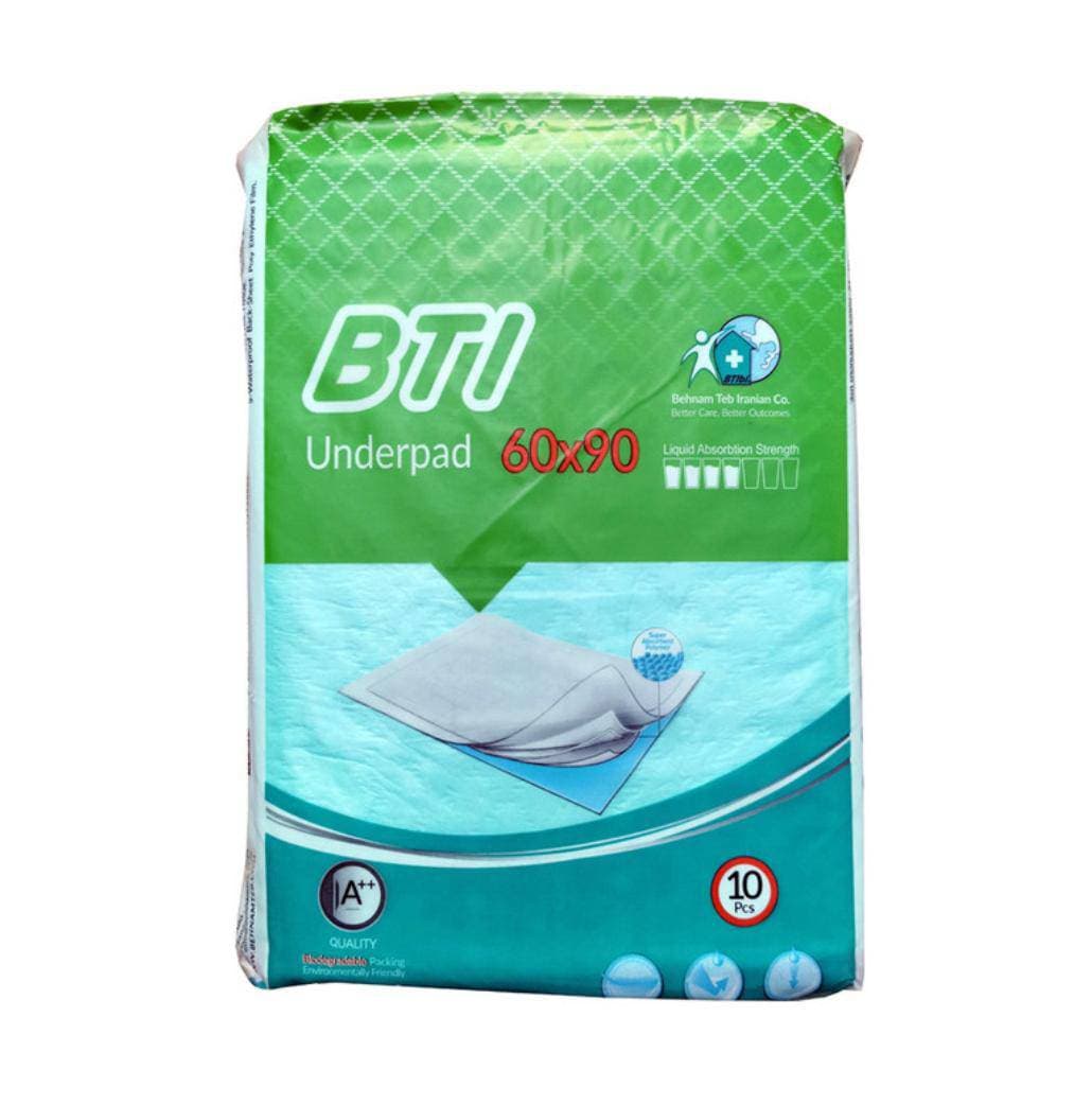 زیر انداز بهداشتی بیمار برند BTI بی تی آی بسته 10 عددی