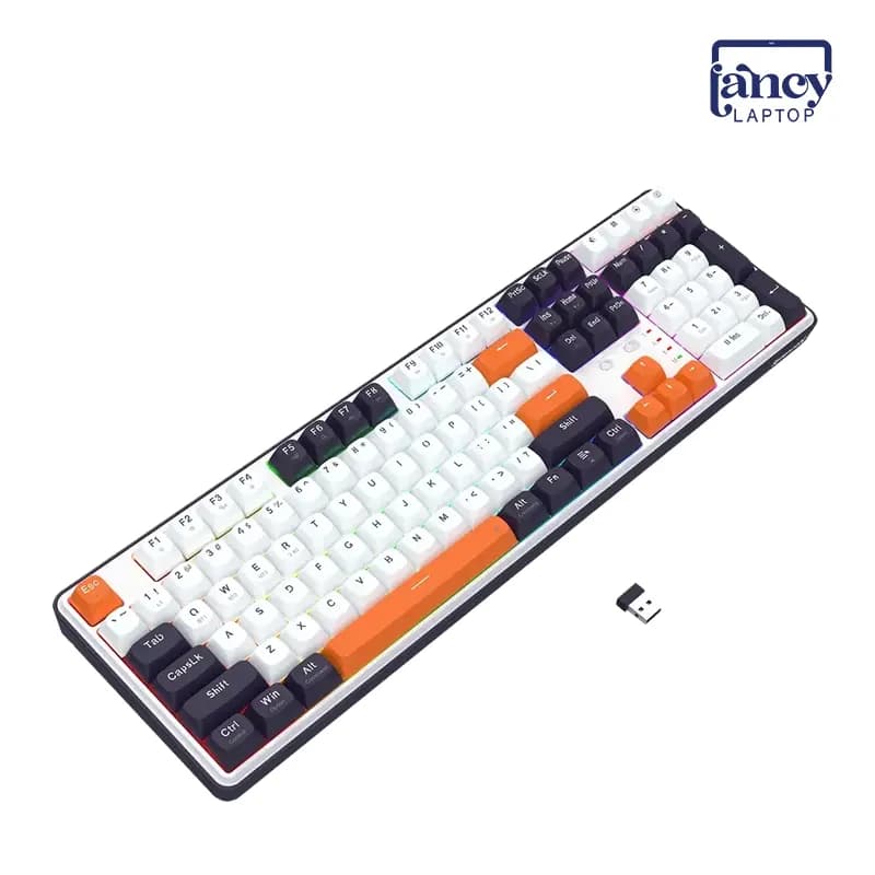 کیبورد بی سیم گیمینگ Redragon مدل WYVERN K689 WBO PRO RGB با سوئیچ Mint mambo — تصویر ۳