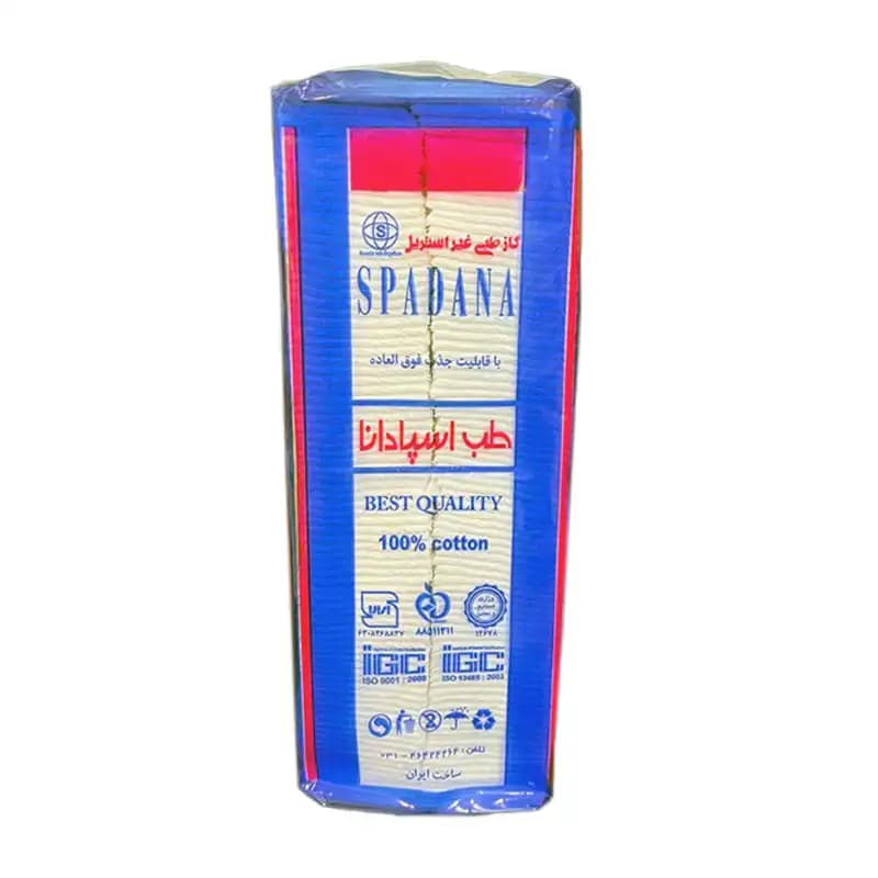 گاز غیر استریل دندان پزشکی ۵*۵ اسپادانا ۸ لایه