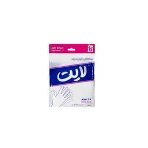 دستکش نایلونی فریزری یکبار مصرف لایت 100 بسته 100 عددی