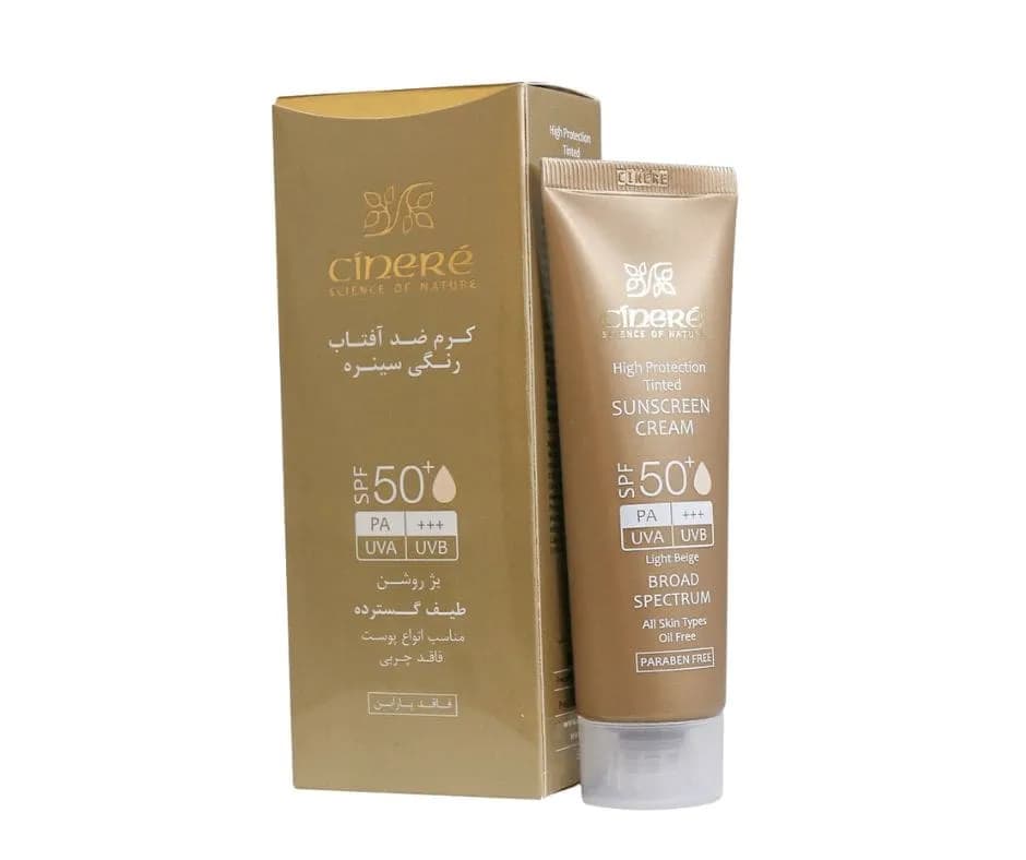 کرم ضد آفتاب رنگی SPF50 سینره 50 میلی لیتر