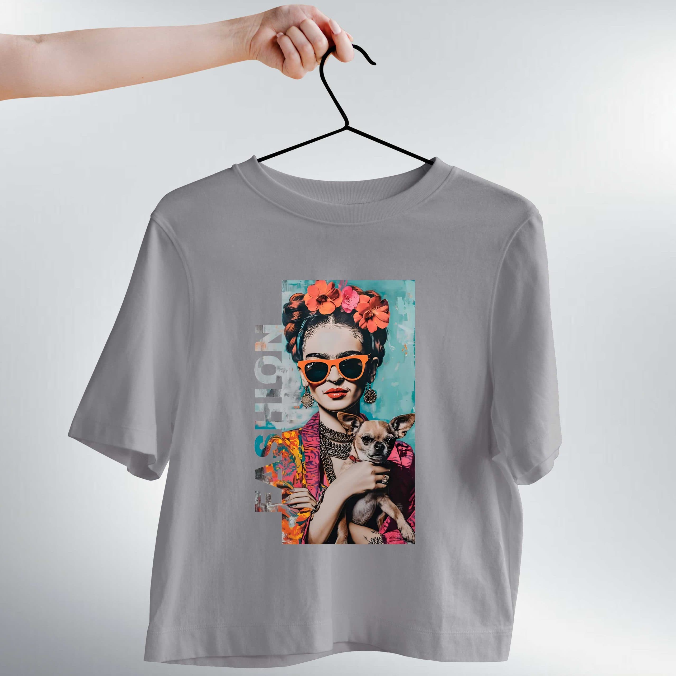 تیشرت کراپ فریدا کالو FASHION — تصویر ۴