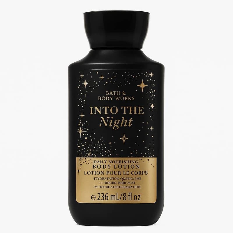 لوسیون بدن برند بث اند بادی Bath and body )Into the night) با حجم 236 میلی‌لیتر، مرطوب‌کننده و ضد خشکی مناسب انواع پوست
