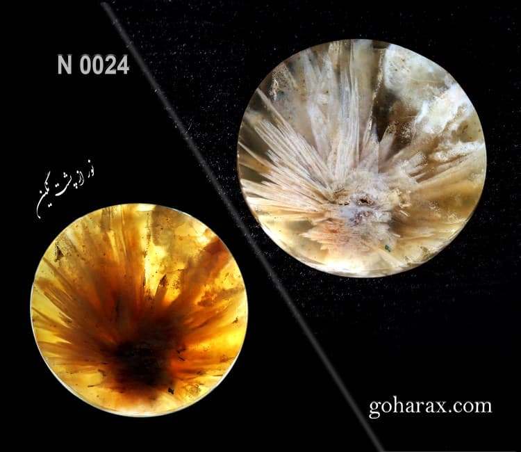 نگین عقیق خورشیدی | code:n0024