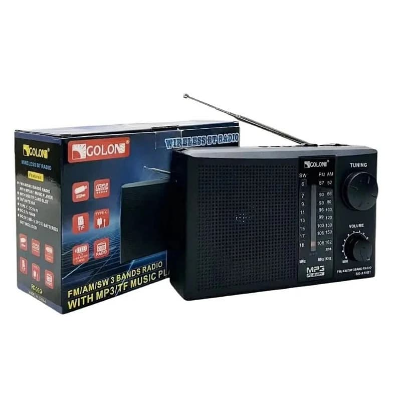 رادیو اسپیکر FM، AM، SW گولون مدل RX-A18BT دارای پورت USB — تصویر ۲
